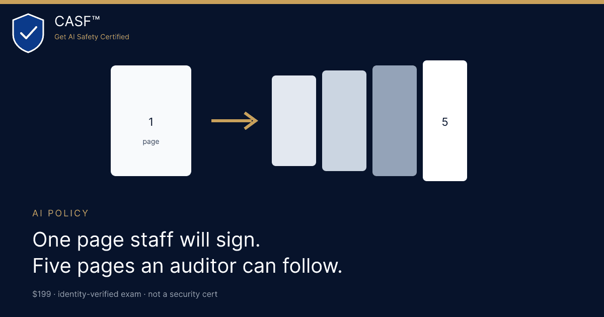 AI Policy Template: Write the Policy Staff Will Sign