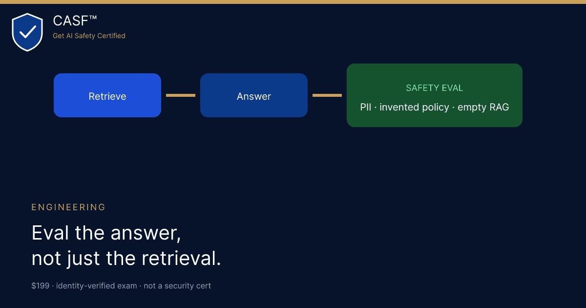 RAG AI Safety Training: An Eval Harness for Engineers